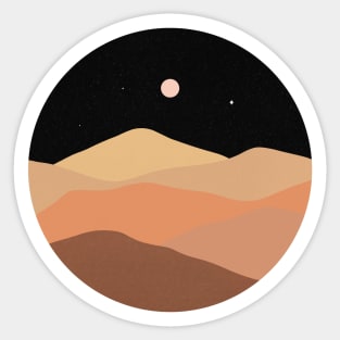 Desert Night sky boho chic landscape Sticker